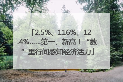 2.5%、116%、12.4%……第一、新高！“数”里行间感知经济活力
