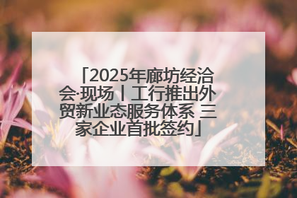 2025年廊坊经洽会·现场丨工行推出外贸新业态服务体系 三家企业首批签约