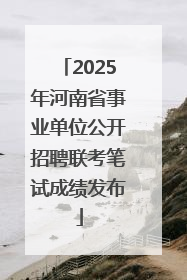 2025年河南省事业单位公开招聘联考笔试成绩发布