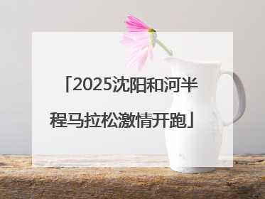 2025沈阳和河半程马拉松激情开跑
