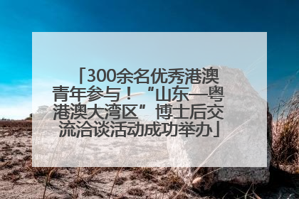 300余名优秀港澳青年参与！“山东—粤港澳大湾区”博士后交流洽谈活动成功举办