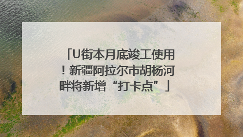 U街本月底竣工使用！新疆阿拉尔市胡杨河畔将新增“打卡点”
